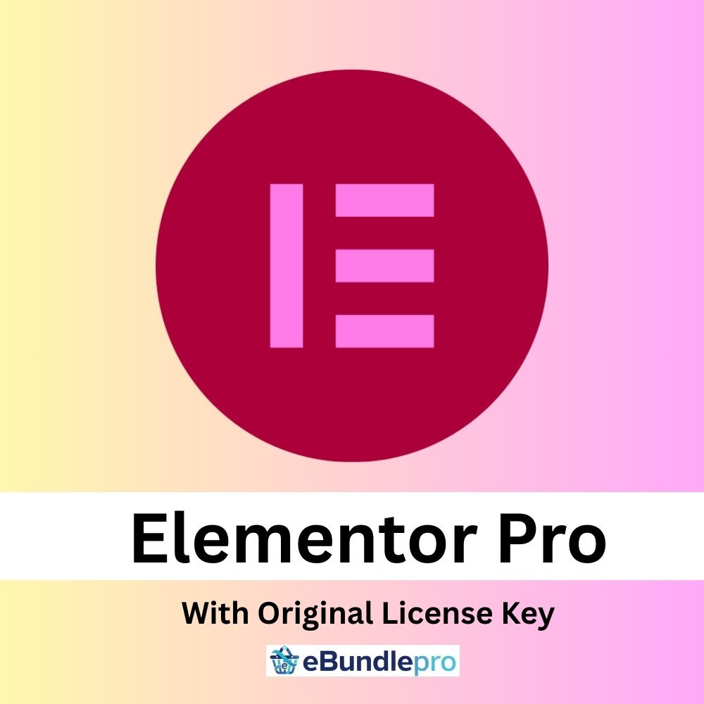 Elementor Pro original license 1 year activation with premium widgets and tools